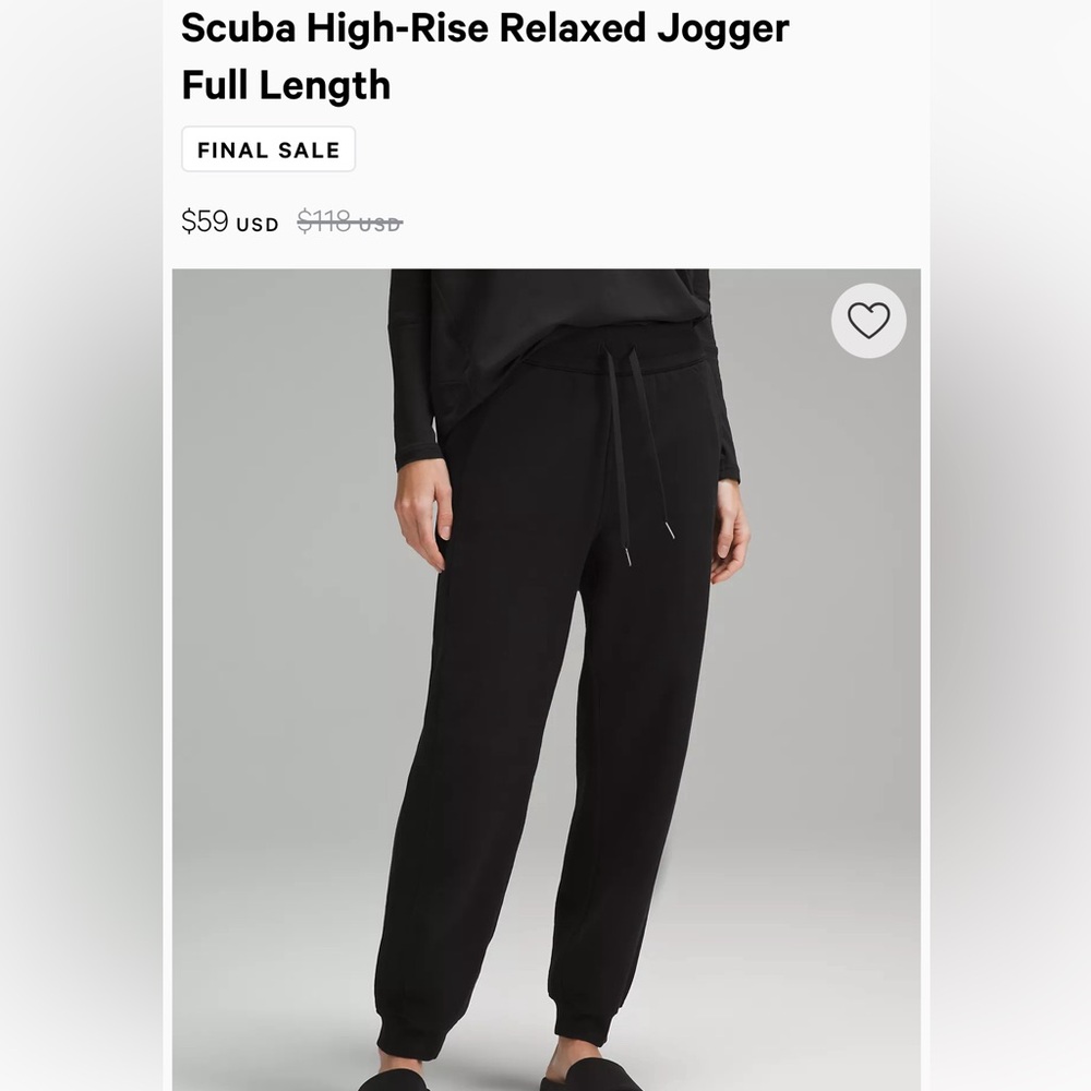 Lululemon Relaxed Fit Scuba Joggers